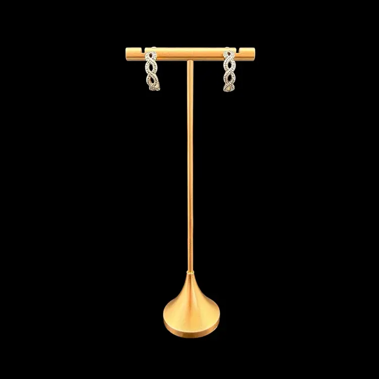 PAJ Prime Art Jewel 925 Sterling Silver Earrings Post Back Half Hoop Infinity