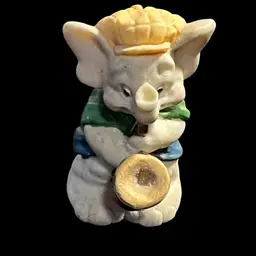 Vintage 1994 Signed J.C. Miniature Anthropomorphic Musical Elephant 🐘