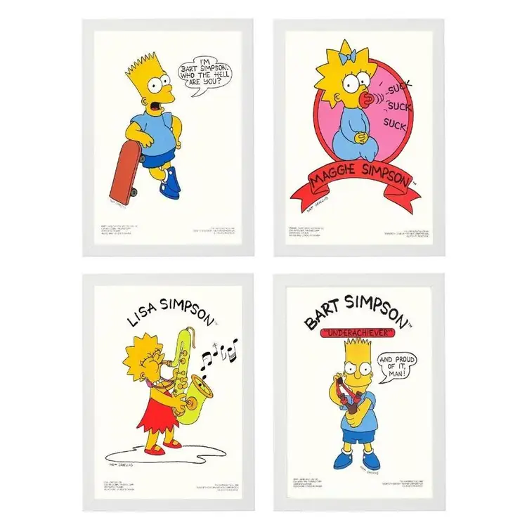 TEN (10) Units 8 x 10 In, Original Vintage 1990 Simpsons Posters Rare & Very Collectible 
 - Posters (8 x 10 in/ea)