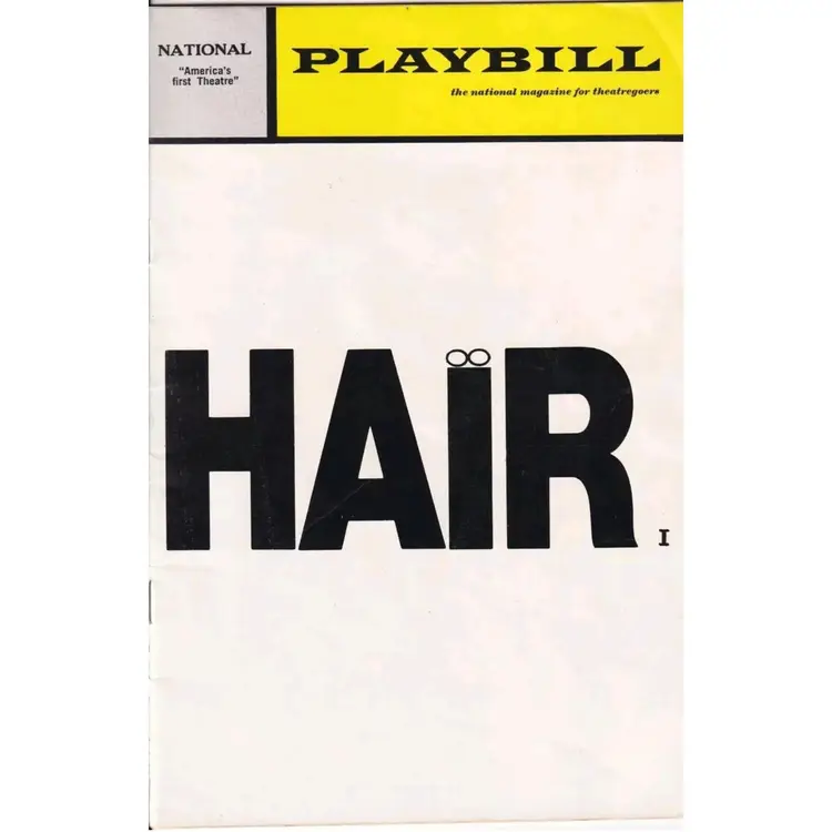 HAIR Playbill National Theatre August 1971 Vintage Great Ads Musical