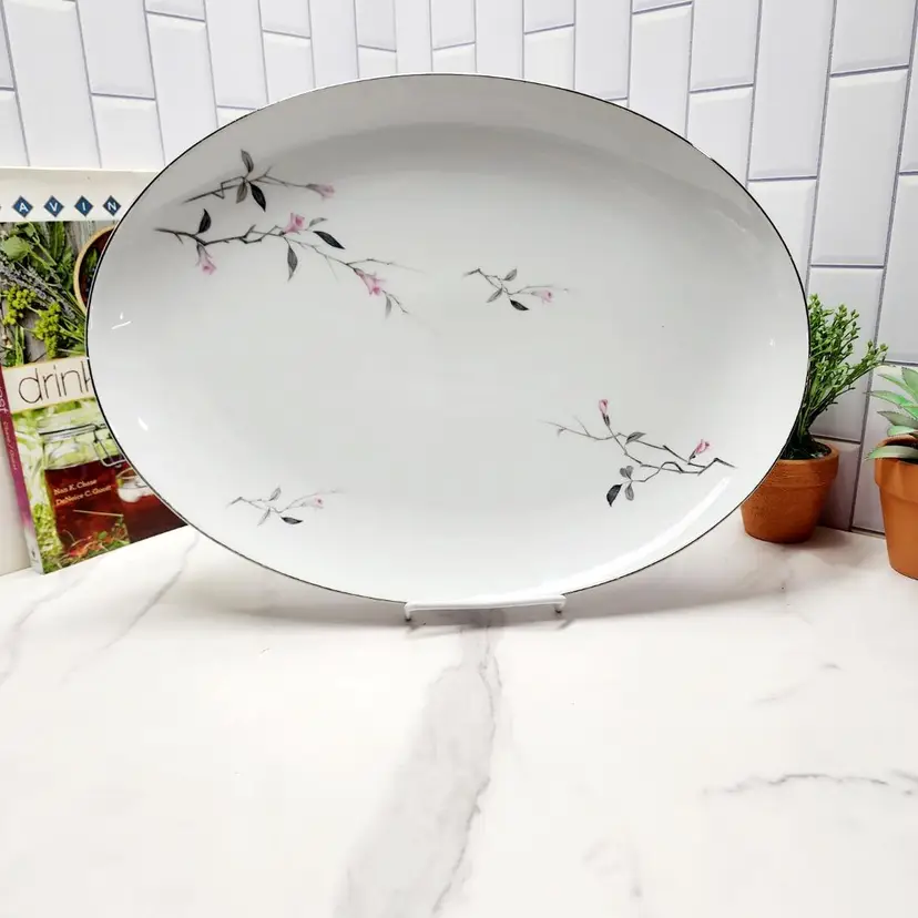 Cherry Blossom Serving Platter by Fine China Japan