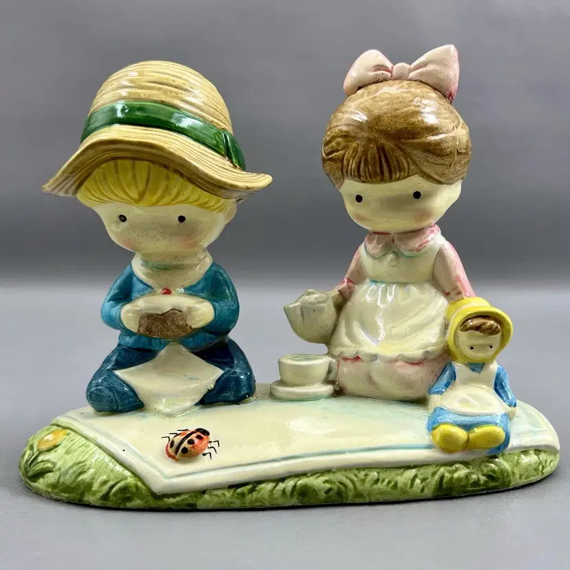 Vintage Joan Walsh Anglund School Days Boy Girl 5" Figurine 1972 Japan