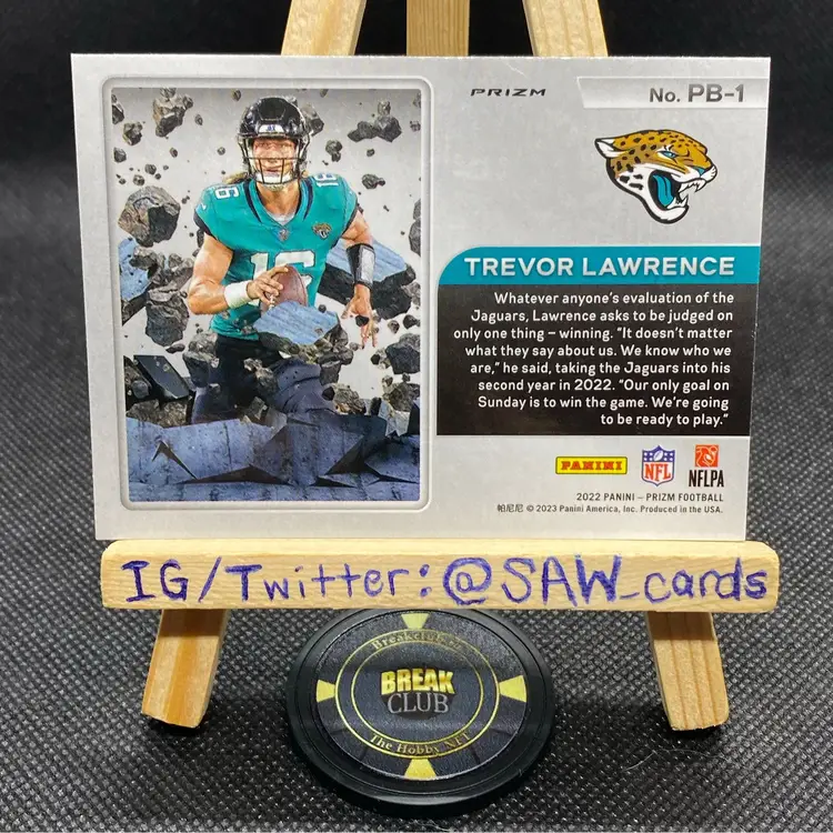 Trevor Lawrence 2022 Prizm Break Silver Jacksonville Jaguars