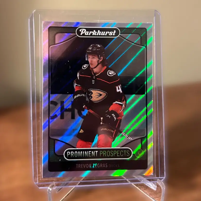 2021-22 PARKHURST TREVOR ZEGRAS PROMINENT PROSPECT ROOKIE ANAHEIM DUCKS