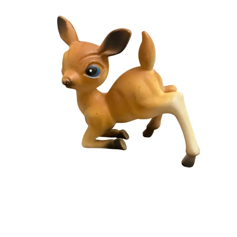 Vintage Kitsch Plastic Kneeling Deer
