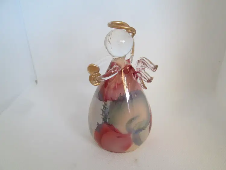 1980's Russ Berrie Angels of Love Glass Ornament