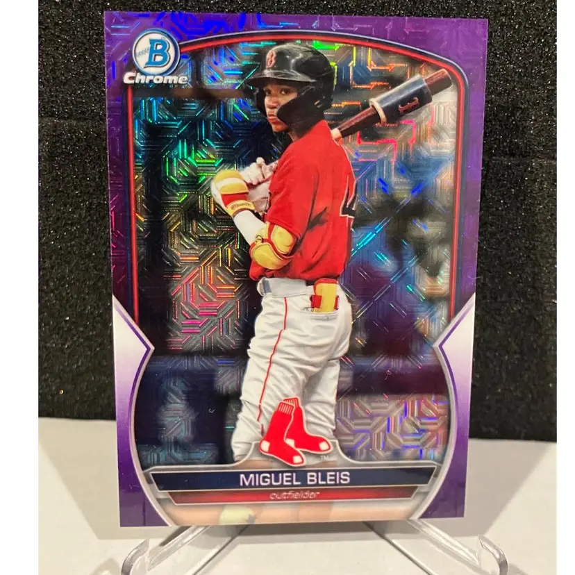 Miguel Bleis 2023 Bowman Chrome Purple Refractor /299 Red Sox