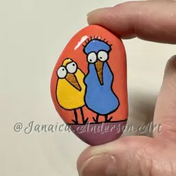 2168 Painted Stone Fridge Magnet