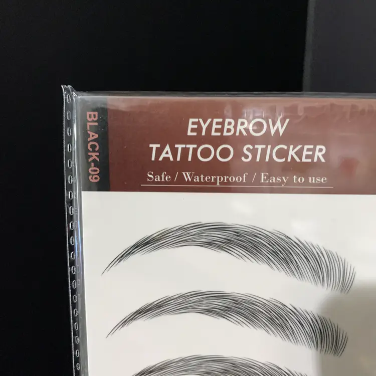 Eyebrow Tattoo Stickers  Black-09