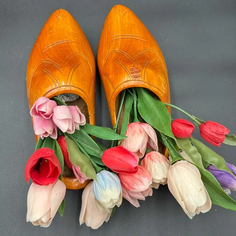 Pre-1960 Carved Wooden Clogs from Holland- Pair