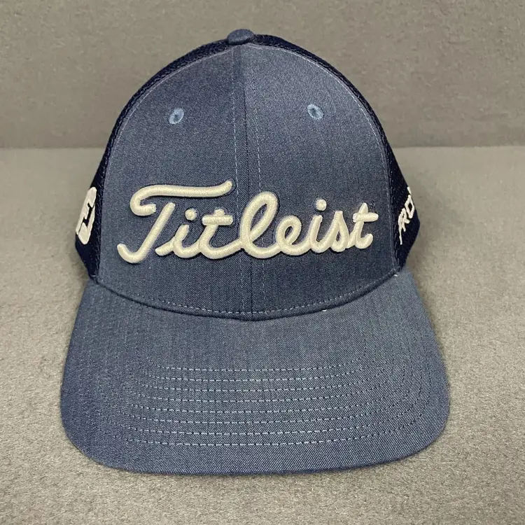 Titleist FJ Pro V1 Trucker Hat Men One Size Blue Moisture Golf Performance 1190