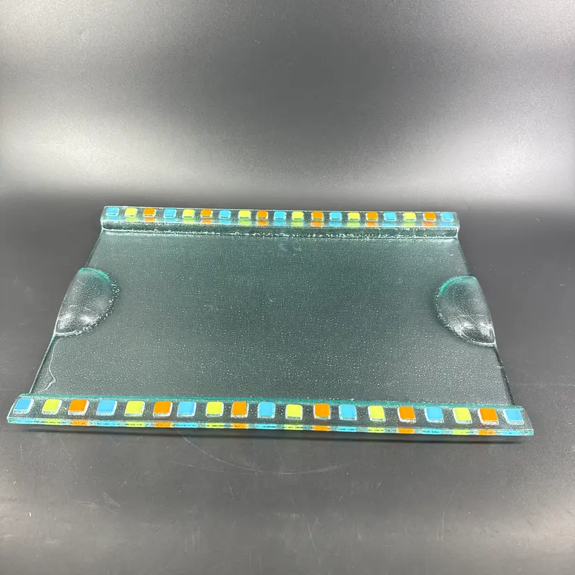 Villeroy & Boch Twist Alea Limone Large 16.5"x12" Glass Tray Double Handled