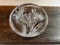 Vintage Mikasa Parisian Iris Round Candy Dish with Embossed Frosted Flowers