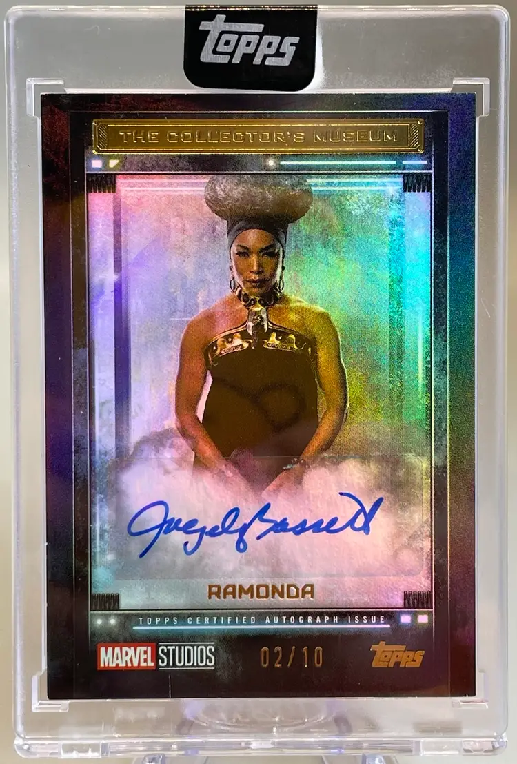 2025 Topps Marvel The Collector Museum Auto Angela Bassett Ramonda #2/10 Black