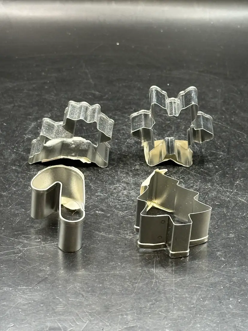 4 Miniature Christmas Cookie/Pastry Cutters