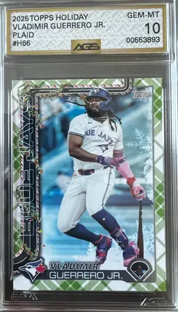 Vladimir Guerrero Jr. 2025 Topps Holiday Plaid GEM MT 10