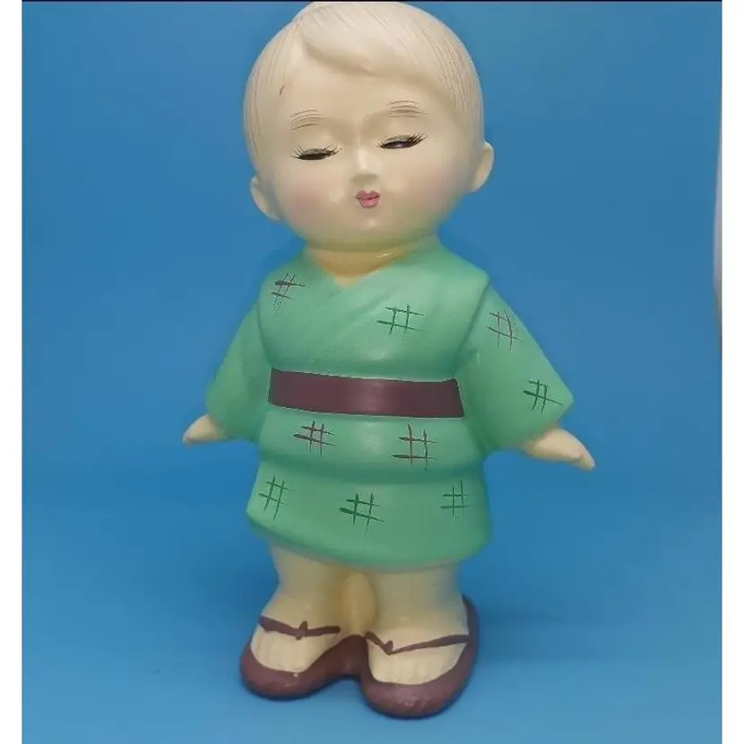 VINTAGE JAPANESE PORCELAIN BISQUE HAKATA DOLL female  FIGURINE