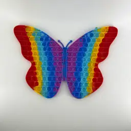 Large Rainbow Butterfly Pop-It Fidget Toy Rubber