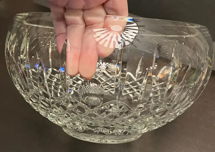 Vintage Waterford Crystal Nocturne Large Salad Punch Candy Bowl Marked