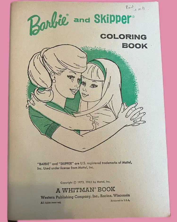 1973 Barbie Coloring Book