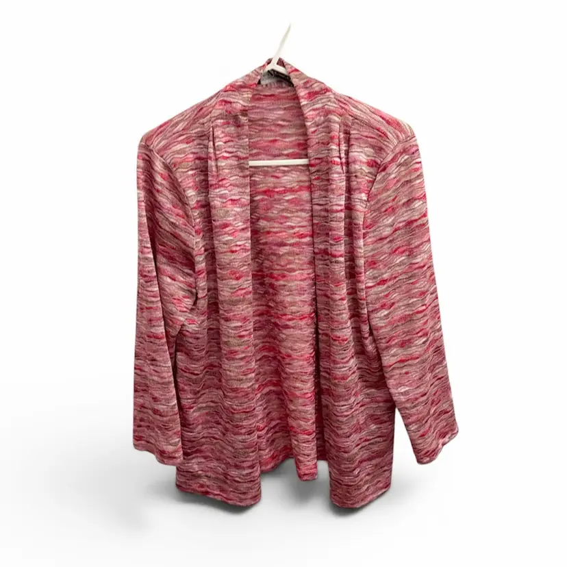 Jones New York Women's XL Casual Cardigan With Pink, Gold And Red