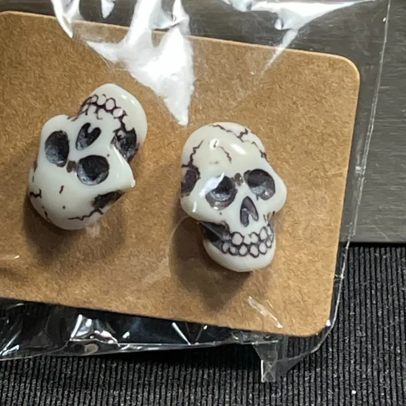 Skull, Stud Earrings Made By Me