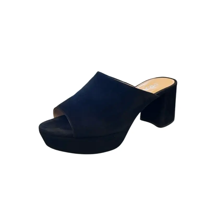 Prada Black Suede Mules Sz 36.5