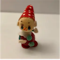 Vintage Spun Head Elf Ornament Or Pick