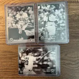 2023 Topps Black And White New York Mets Lot Includes Mark Vientos And Francisco Alvarez Rookies
