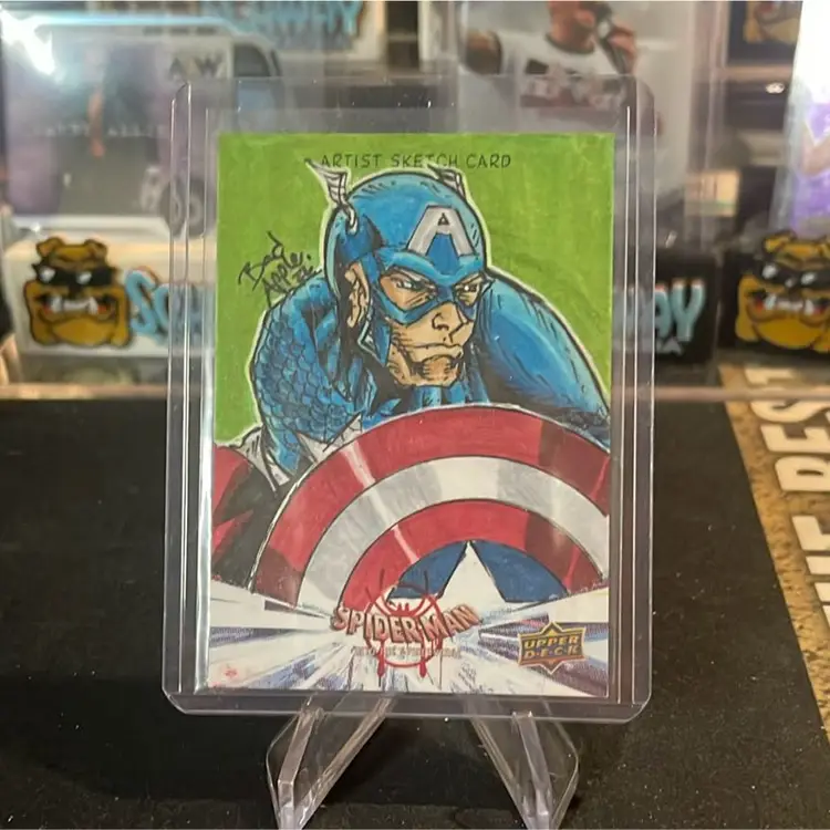 Captain America 1/1 Sketch card By Bad Apple