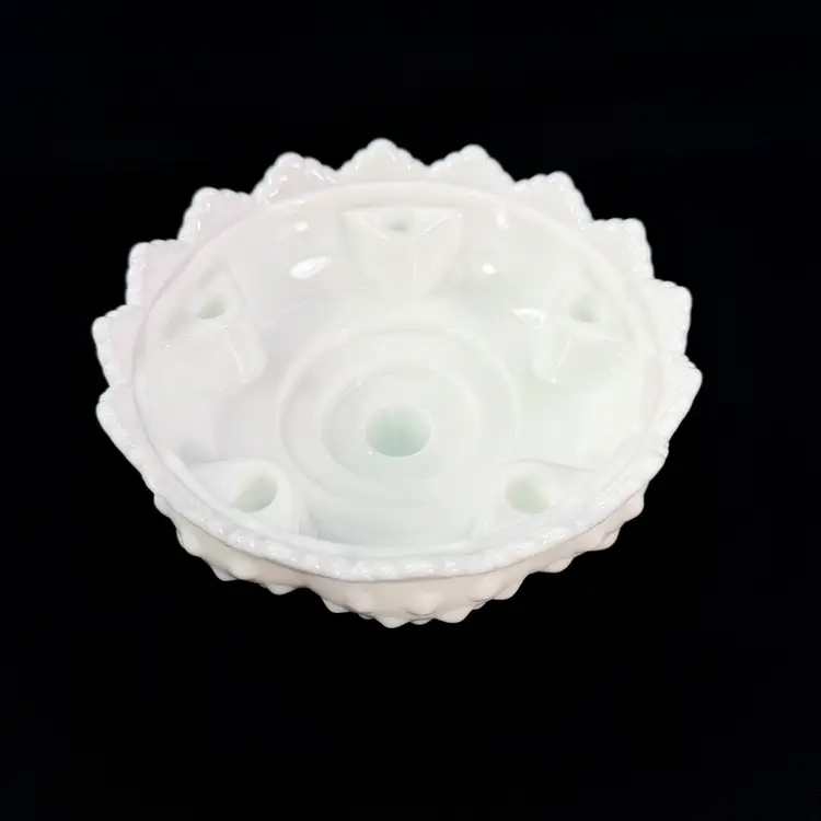 Fenton Hobnail Milk Glass Candle Holder