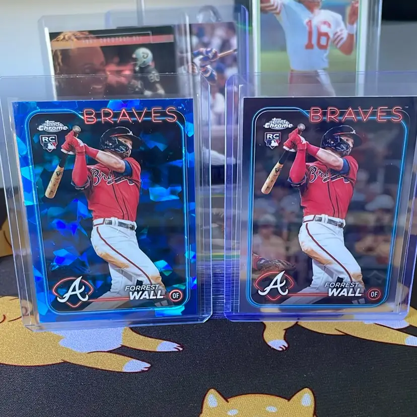 Forrest Wall Rookie Cards (2) 2024 Topps Chrome/Sapphire - Atlanta Braves