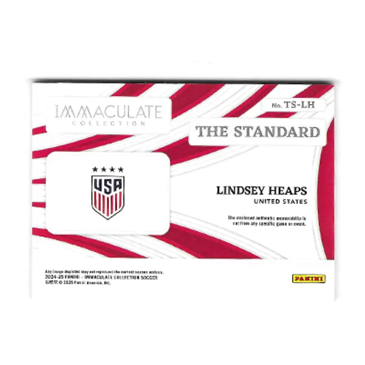 2024-25 Panini Immaculate Collection The Standard Patch Lindsey Heaps /49
