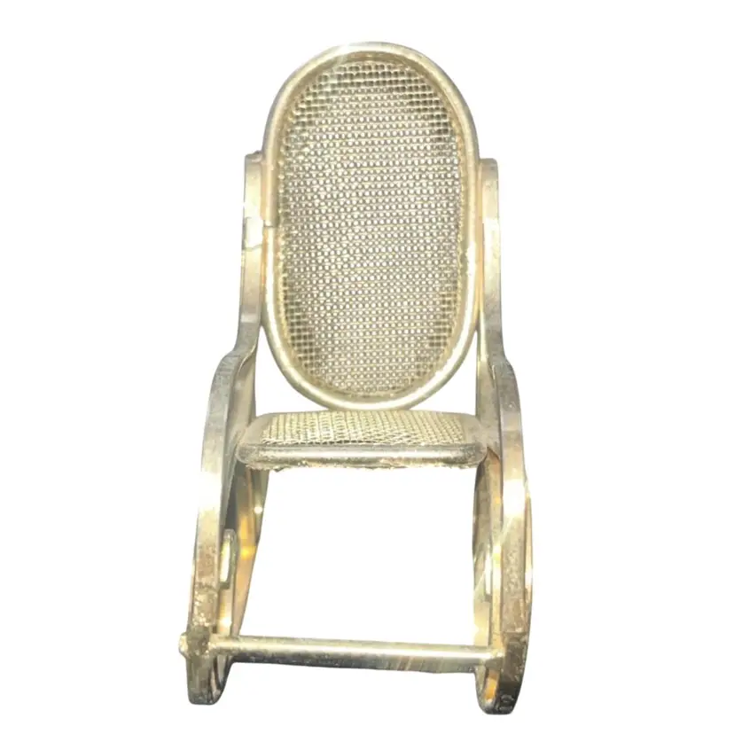 SALE! 25% Off! Vintage Miniature Brass Rocker Chair