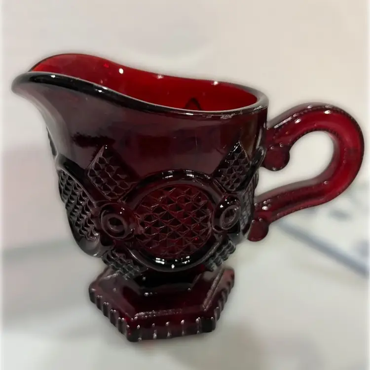 Avon 1876 Cape Cod Ruby Red Creamer