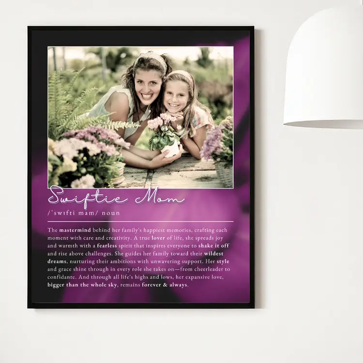 Swiftie Mom Definition Poster | Unique Gift for Mom | Swiftie Wall Art
