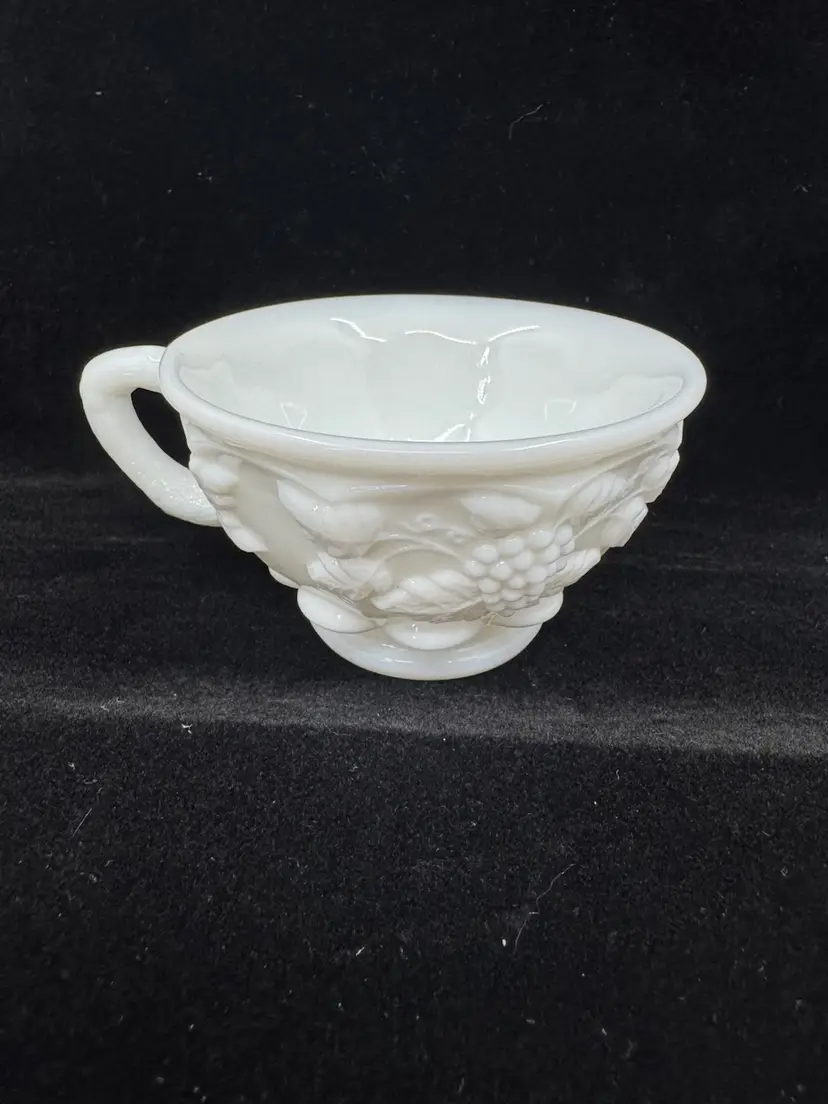 Westmoreland milk glass "Paneled Grape" pattern coffee cup