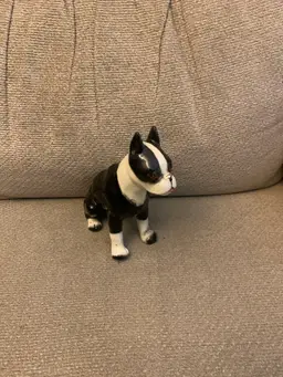 Porcelain Sitting Boxer 5 X 6 Inches