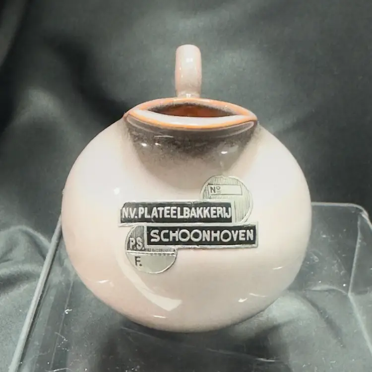 #1647 MCM Schoonhoven NV Plateelbakkerij Jug Pitcher Mini Creamer Made In Holland