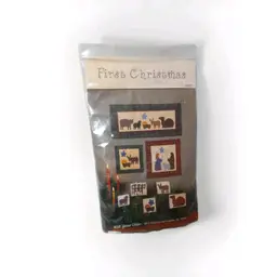 Vintage 1990's First Christmas wall hanging Quilting Craft Nativity scene USA