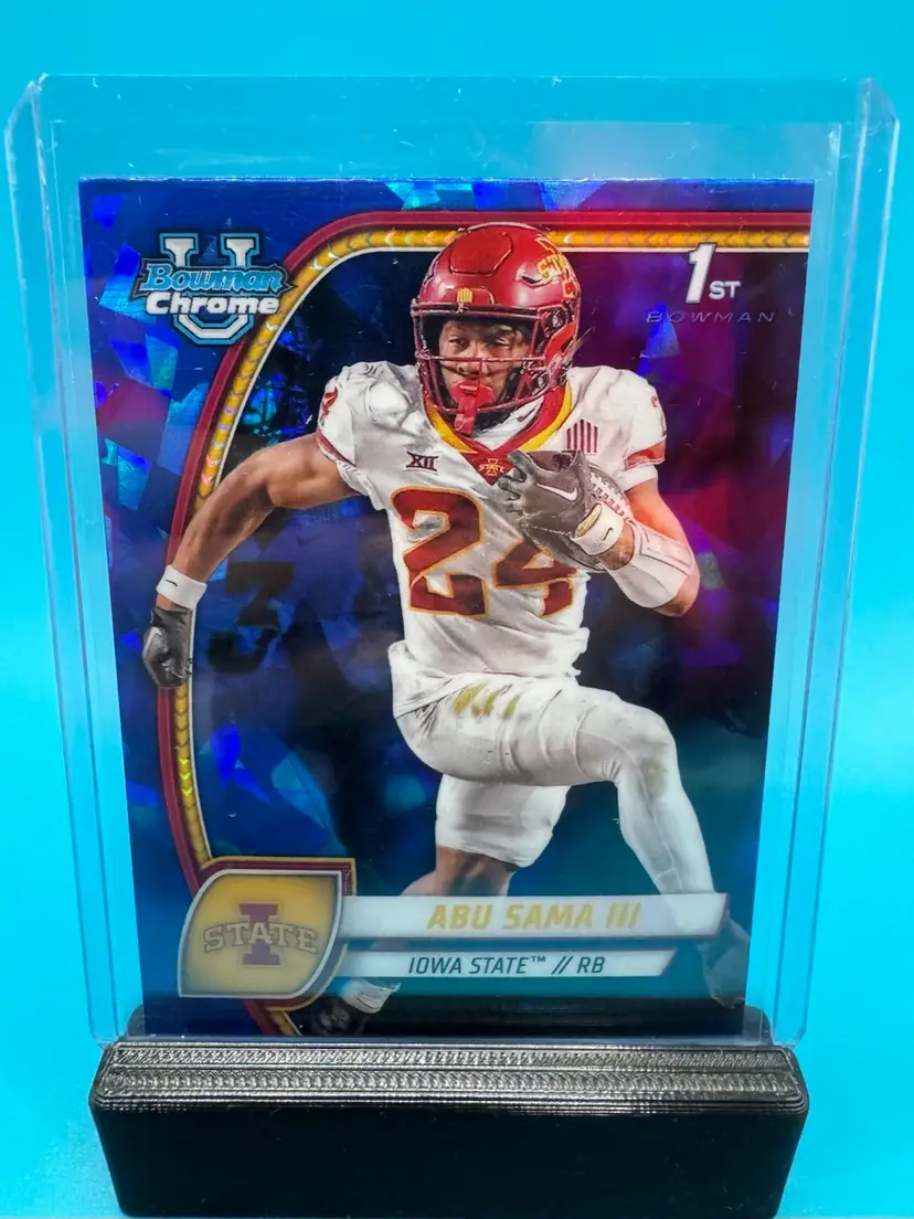 Abu Sama 1st Bowman Chrome U Sapphire Iowa State Cyclones