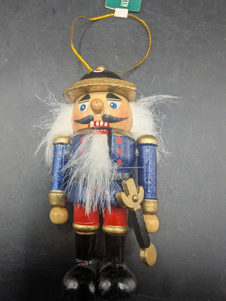 Kurt Adler New Wooden Nutcracker With Moving Back Piece Original Tag