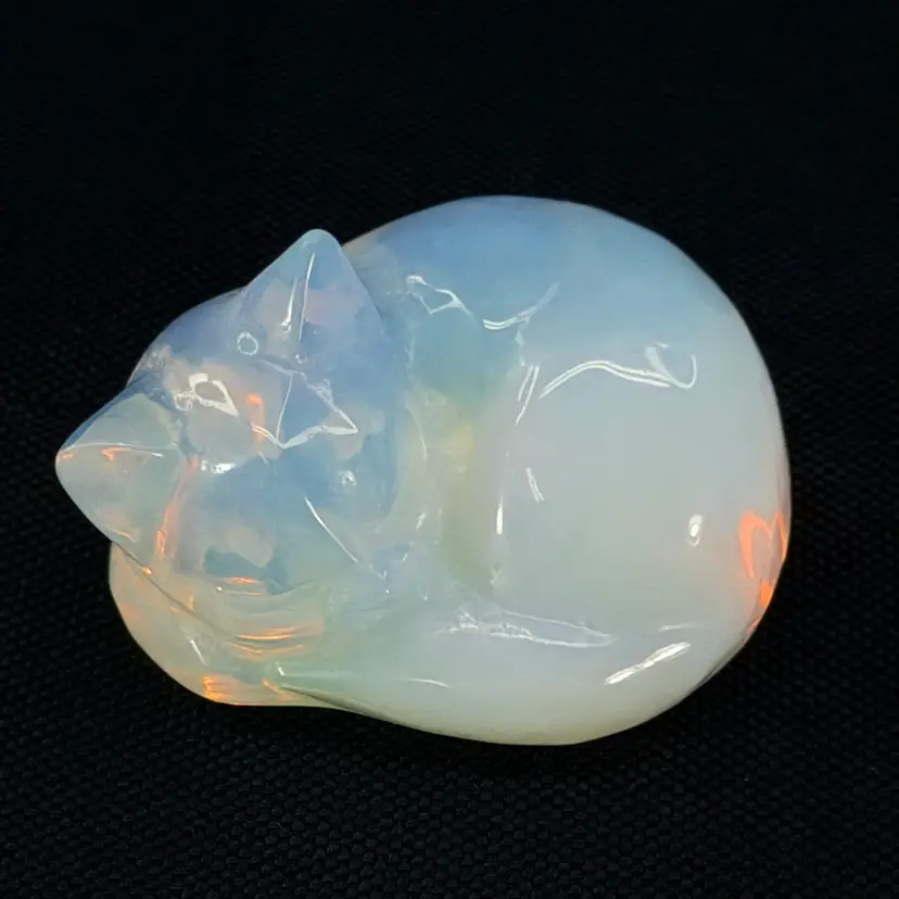 Opalescent Cat Figurine