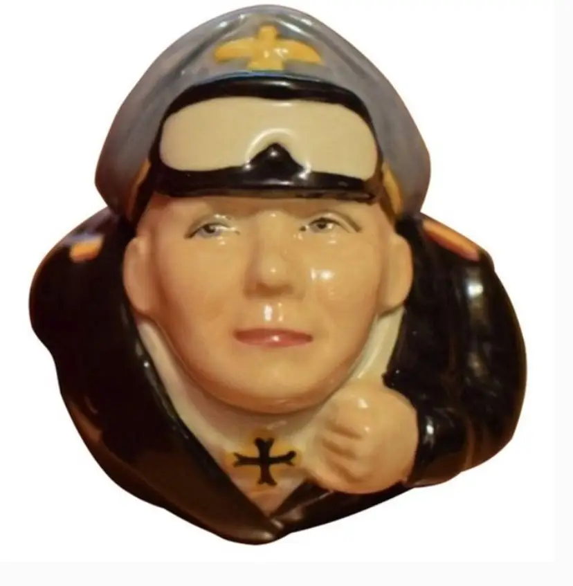 Vintage Keven Francis General Rommel Face pot The Desert Fox