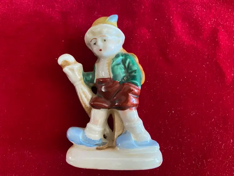 Vintage Porcelain Walking Boy