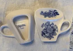 Spode Blue Room Collection ceramic tea bag holders -Set Of 4