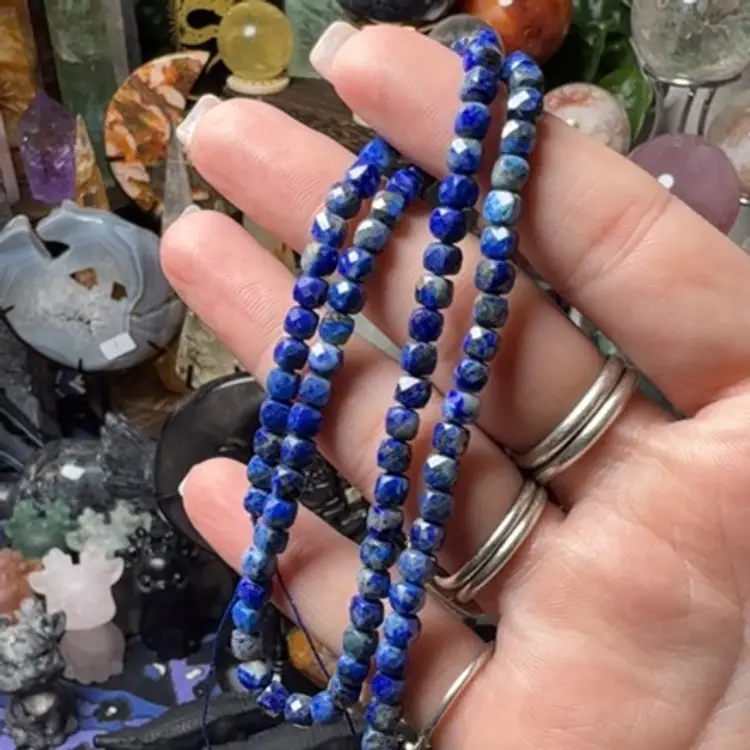 Lapis Lazuli Faceted Bracelet 4mm