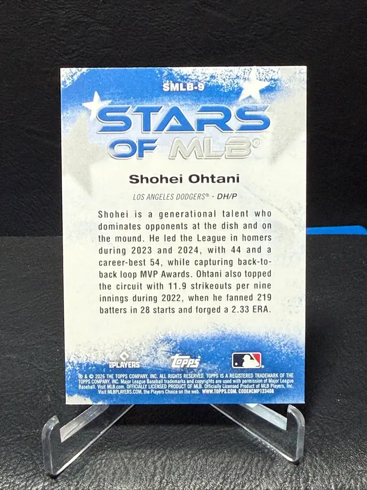 Shohei Ohtani 2026 Topps #SMLB-9 Stars Of MLB Foil Insert Los Angeles Dodgers