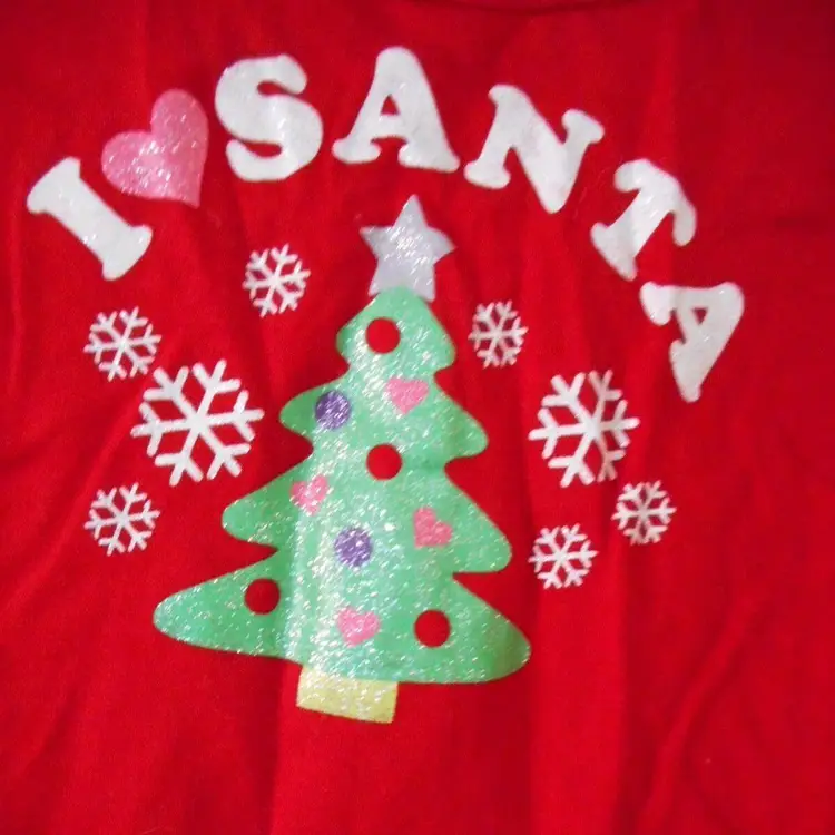 Cute red Santa christmas tree Holiday one piece Unisex Bodysuit