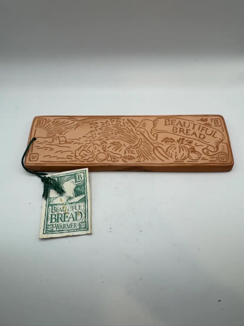 Vintage 1993 Hill Design "Beautiful Bread" warming brick, Approx 10” L, 3” W
